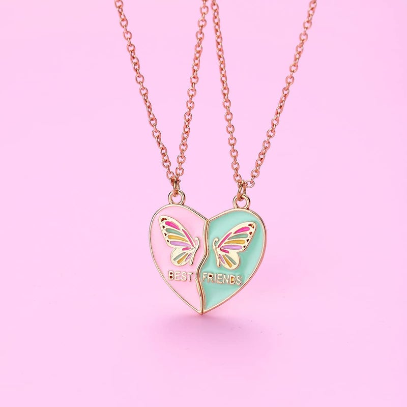 Lezmoii Friendship Necklace Best Friend Necklace Matching Magnetic Unicorn Mermaid BFF Necklace for 2 Girls Friendship Gifts - Image 1